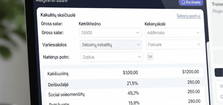 Atlyginimo skaičiuoklė: Jūsų finansinio aiškumo gidas 2025 metais