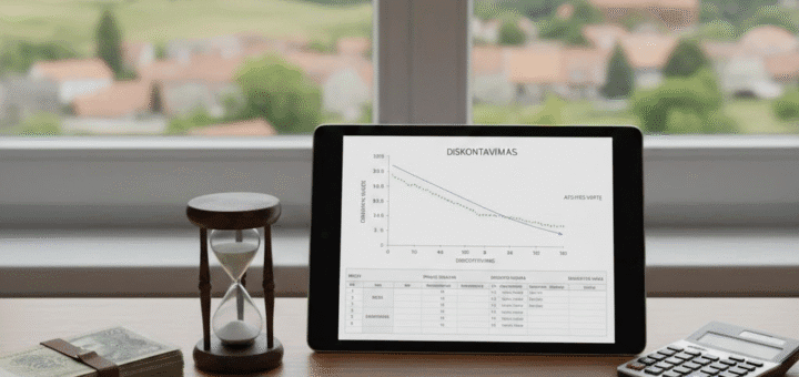 Pinigų laiko vertės mechanika: kaip praktiškai taikomas diskontavimas