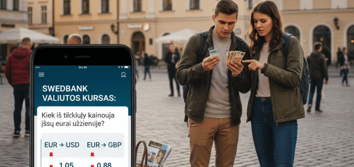 Swedbank valiutos kursas: kiek iš tikrųjų kainuoja jūsų eurai užsienyje?