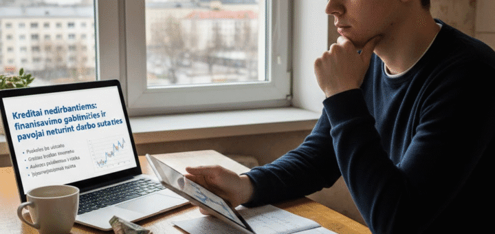 Kreditai nedirbantiems: finansavimo galimybės ir pavojai neturint darbo sutarties