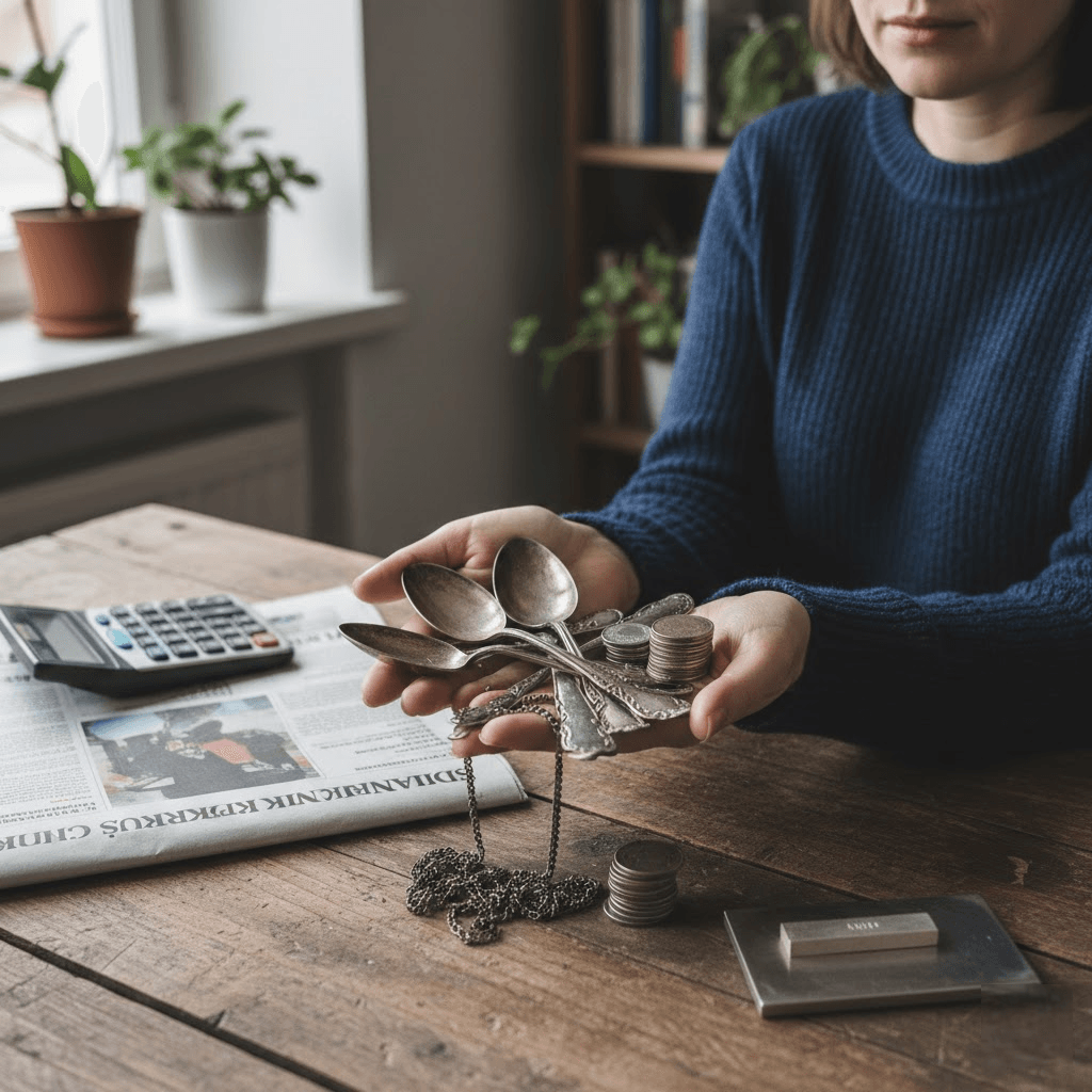 Sidabro supirkimo kaina šiandien: realybė, prognozės ir kaip neapsigauti parduodant