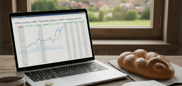 Infliacijos skaičiuoklė: Tikroji jūsų santaupų vertė ir ateities prognozės