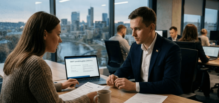 SWIFT pavedimai: Išsamus gidas apie tarptautinius bankinius pervedimus 2026 metais