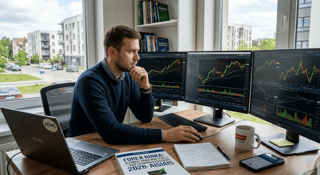 Forex rinka: Išsamus gidas nuo A iki Ž – kaip sėkmingai prekiauti 2026-aisiais