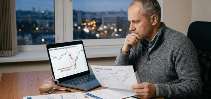 Maksimalus nuosmukis (Max Drawdown): Kritinis rodiklis, kurį privalo suprasti kiekvienas investuotojas