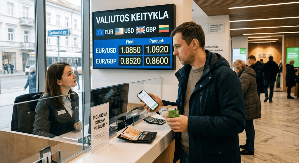 Kaip rasti geriausią valiutų kursą: Išsamus gidas, kaip sutaupyti keičiant pinigus