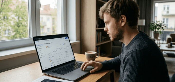 Coinbase Apžvalga 2026: Viskas, ką reikia žinoti apie populiariausią pasaulio kriptovaliutų platformą