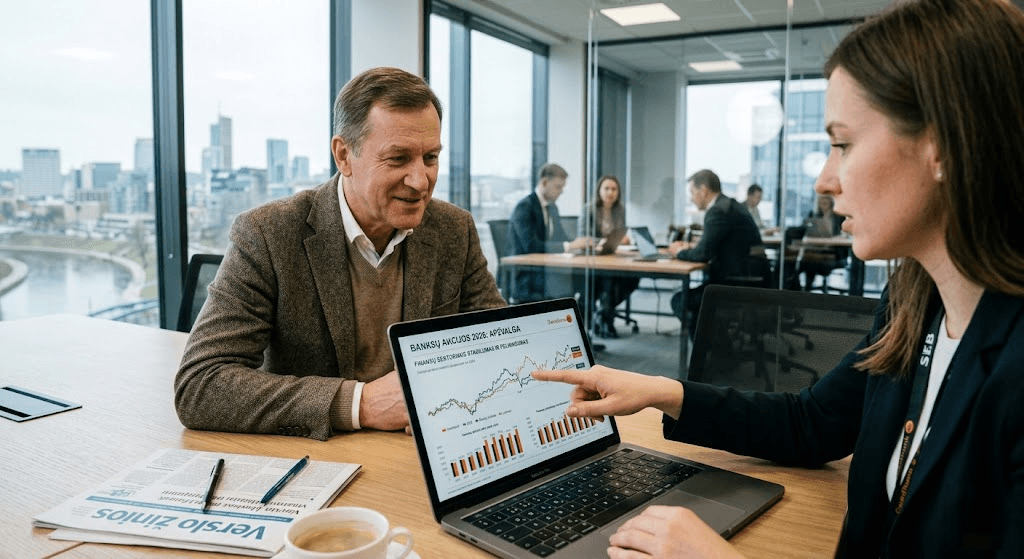 Bankų akcijos: Išsamus gidas investuotojams 2026 m. – Kaip uždirbti iš finansų sektoriaus stabilumo?