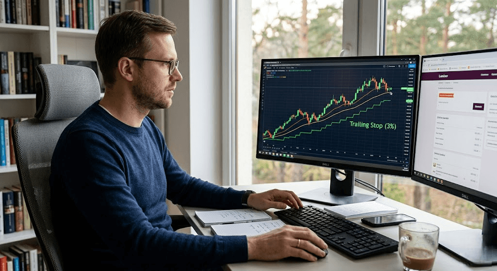 Trailing Stop: Išsamus gidas, kaip užfiksuoti pelną ir apsaugoti savo investicijas