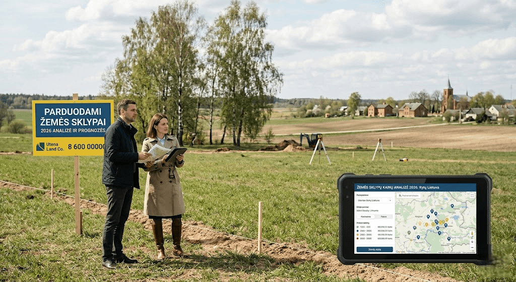 Žemės sklypų kainos Lietuvoje: Išsami 2026 m. analizė, tendencijos ir ateities prognozės