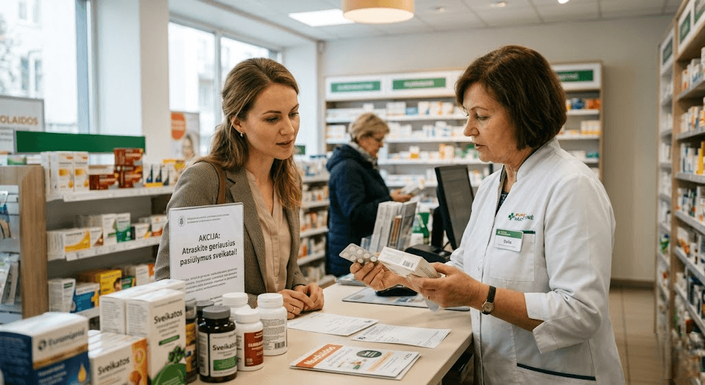 Farmacijos akcijos: Kaip sumaniai sutaupyti sveikatai nekenkiant? Farmacijos akcijos: Kaip sumaniai sutaupyti sveikatai nekenkiant?